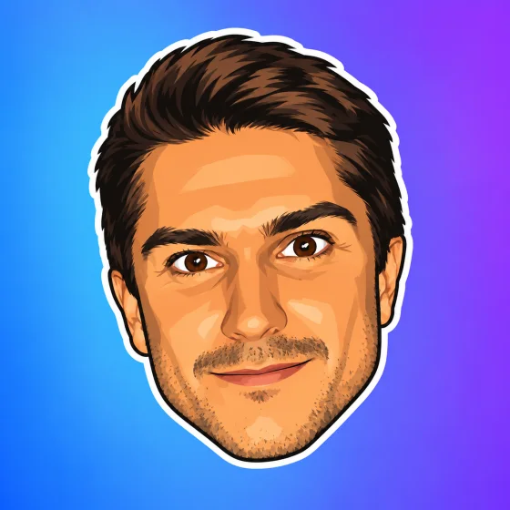 Illustrated portrait of David Gaudin